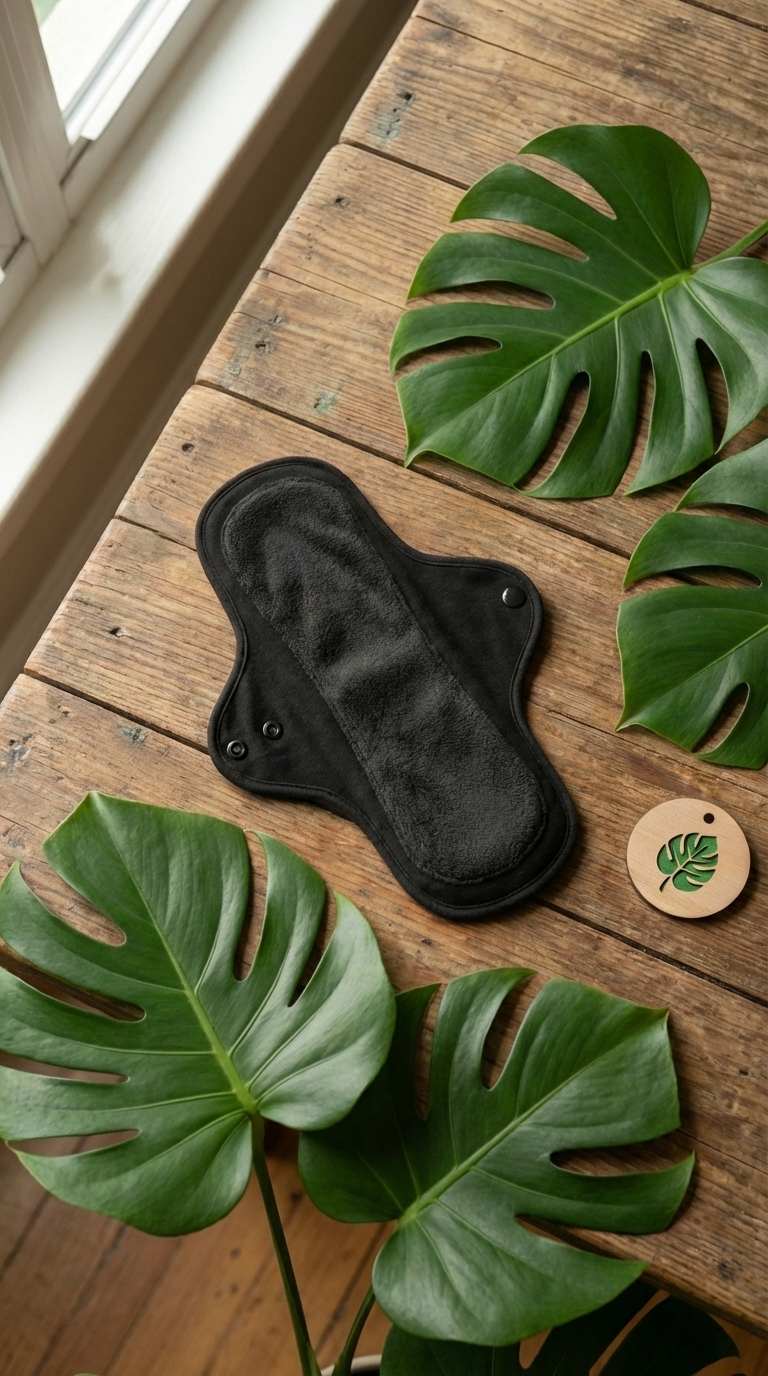 LunaSoft charcoal pad on rustic table