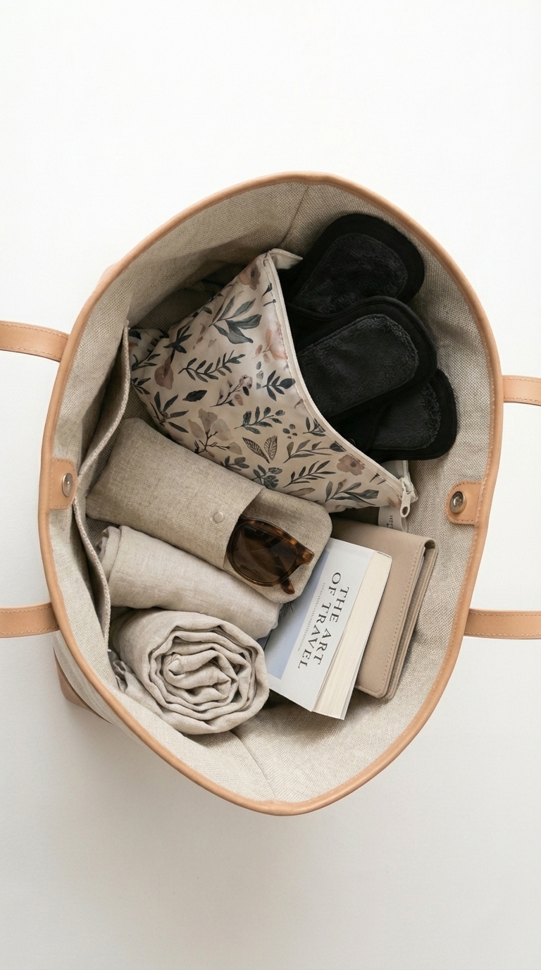 Open suitcase with LunaSoft reusable pads